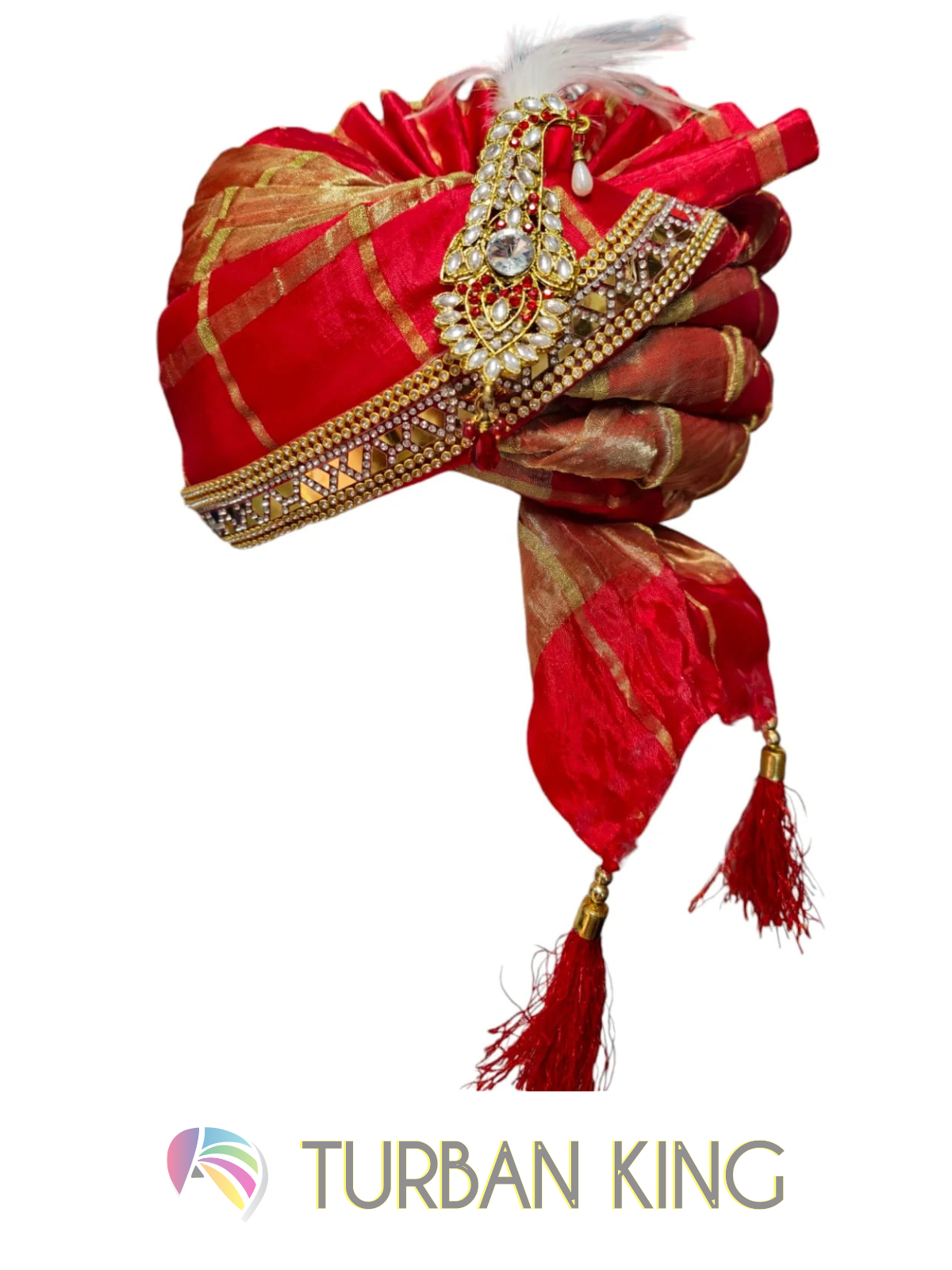 Ready Made Turban - Red image 0