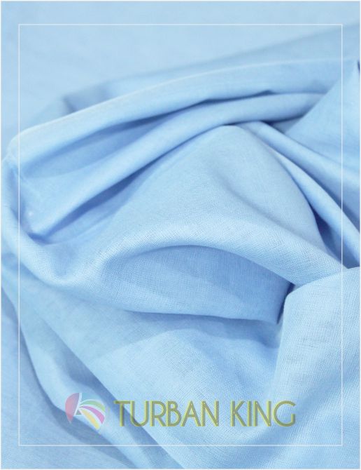 Full Voile Turban - Baby Blue image 1