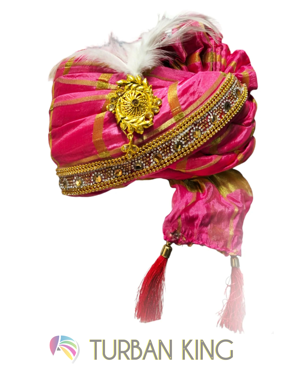 Ready Made Turban - Hot Pink image 0
