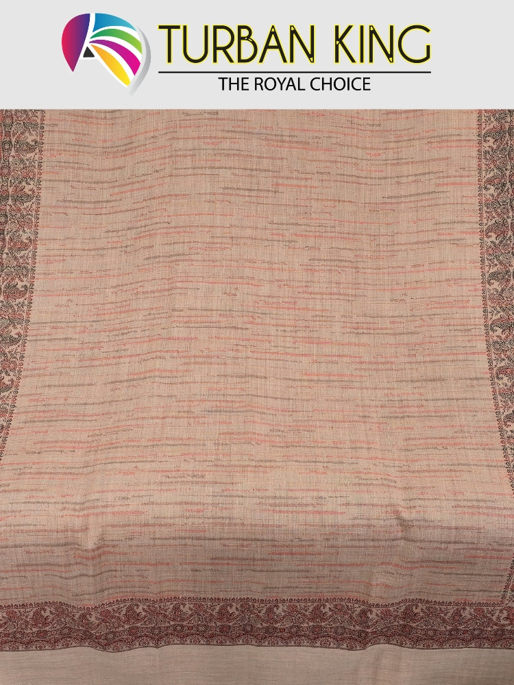 Beige color premium self woven pashmina