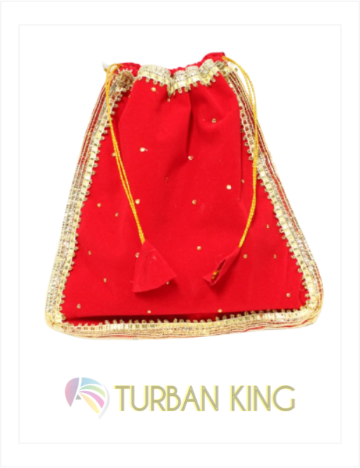 Dry Fruit Potli Bags - Red Colour image 4