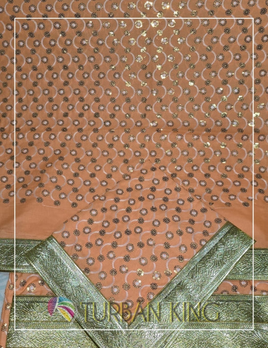 Double Set Rumala Sahib - Cotton peachy orange image 0