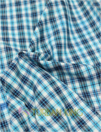 Parna - Aqua Blue Cross check image 1