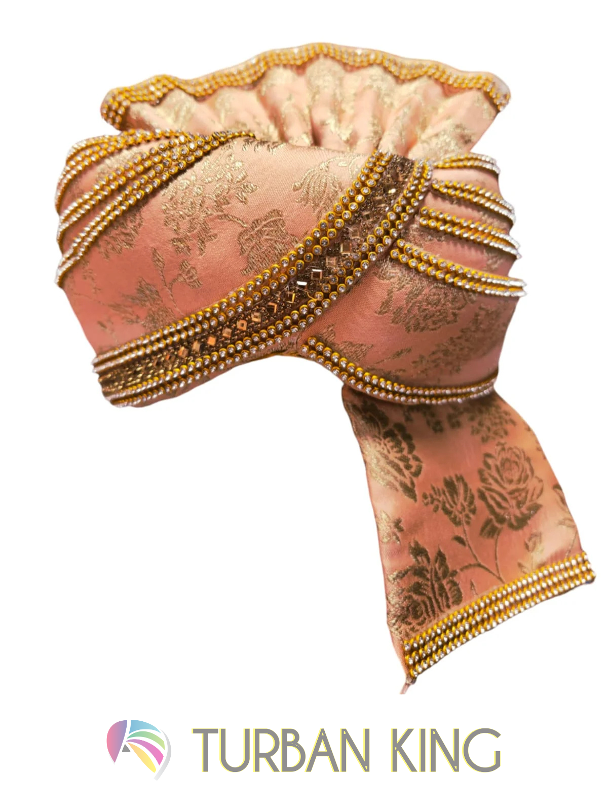 Ready Made Turban - Peachy Pink image 0