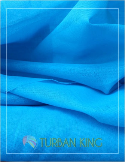 Full Voile Turban - Electric Blue image 1