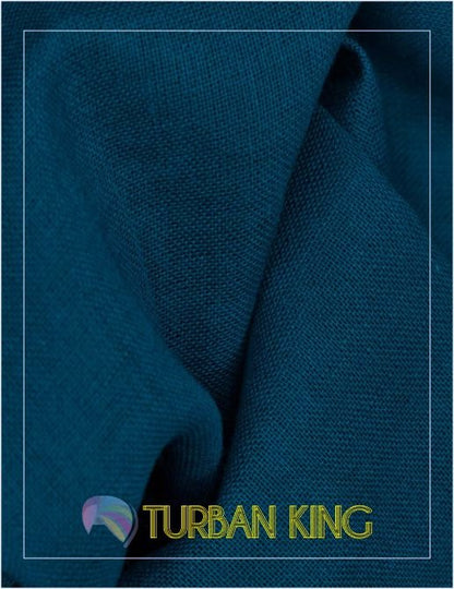 Full Voile Turban - Peacock Blue image 1