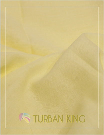 Full Voile Turban - Pastel lemon yellow image 0