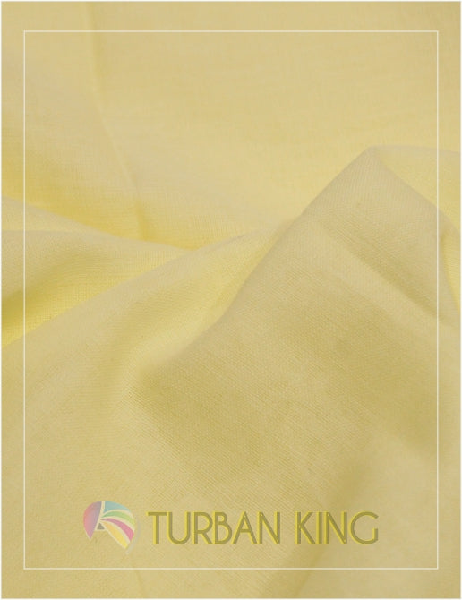 Full Voile Turban - Pastel lemon yellow image 0