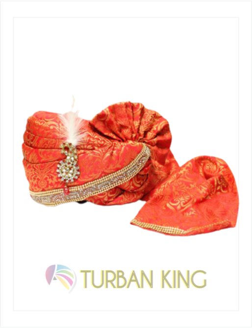 Ready Made Turban - Rusty Red image 1