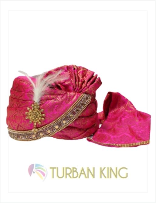 Ready Made Turban - Hot Pink image 1