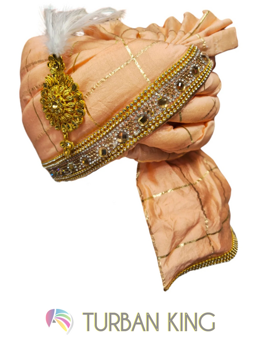 Ready Made Turban - Peach image 0