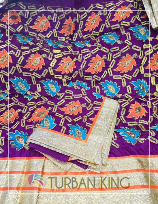 Double Set Rumala Sahib - Dark purple orange image 0