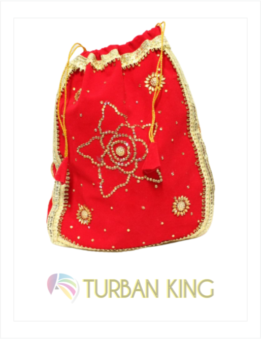 Dry Fruit Potli Bags - Red Colour image 0