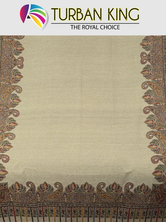 Premium Self Printed Pashmina with intricate border design