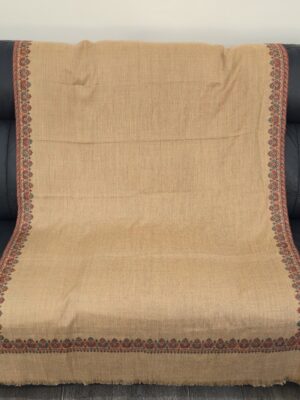 Premium Pashmina with kani work - biege color
