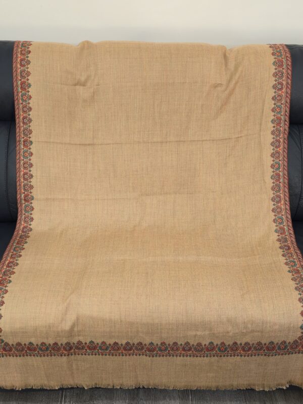 Premium Pashmina with kani work - biege color