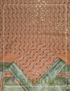 Double Set Rumala Sahib - Cotton peachy orange