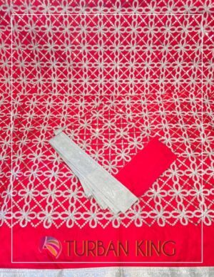 Double Set Rumala Sahib - Red flowers