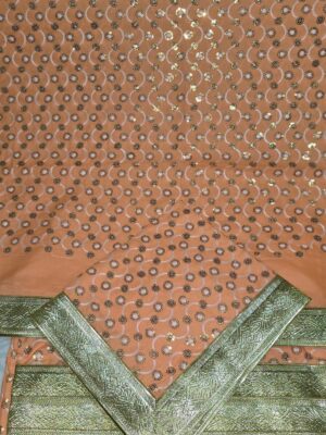 Double Set Rumala Sahib - Cotton peachy orange